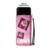 Bulldog with Love Print Wallet Case-Free Shipping