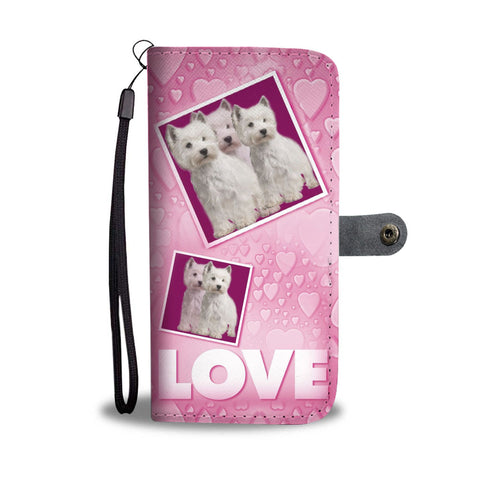 West Highland White Terrier (Westie) with Love Print Wallet Case-Free Shipping