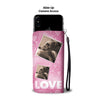 Whippet Dog with Love Print Wallet Case-Free Shipping