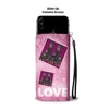 Rottweiler Dog with Love Print Wallet Case-Free Shipping