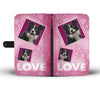 Border Collie Dog with Love Print Wallet Case-Free Shipping