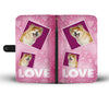 Akita Dog with Love Print Wallet Case-Free Shipping
