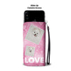 Pomeranian Dog with Love Print Wallet Case-Free Shipping