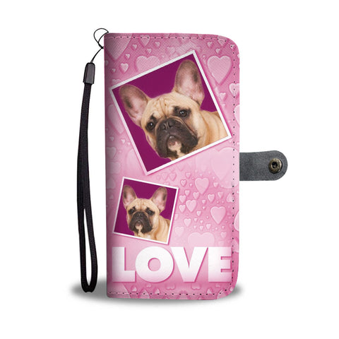 French Bulldog with Love Print Wallet Case-Free Shipping