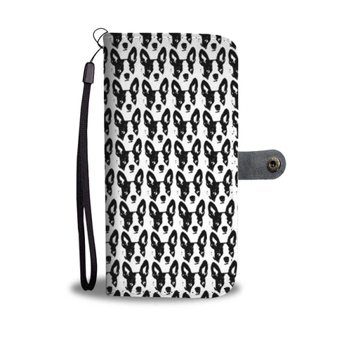Many Boston Terrier Dog Pattern Print Wallet Case-Free Shipping