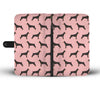 Doberman Pinscher On Pink Pattern Print Wallet Case-Free Shipping