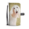 White Afghan Hound Wallet Case- Free Shipping