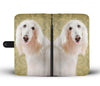 White Afghan Hound Wallet Case- Free Shipping