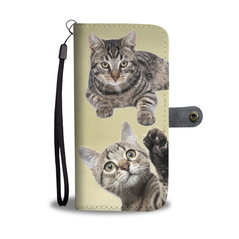 Dragon Li Cat Print Wallet Case-Free Shipping