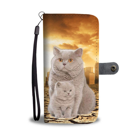 British Shorthair Cat Print Wallet Case- Free Shipping