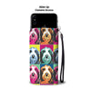 Bearded Collie Pattern Print Wallet Case- Free Shipping