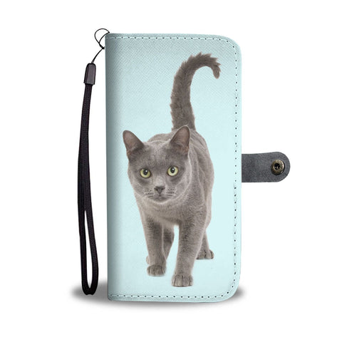 Amazing Korat Cat Walking Print Wallet Case-Free Shipping