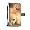 Cute Pomeranian Dog Print Wallet Case- Free Shipping