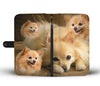 Cute Pomeranian Dog Print Wallet Case- Free Shipping