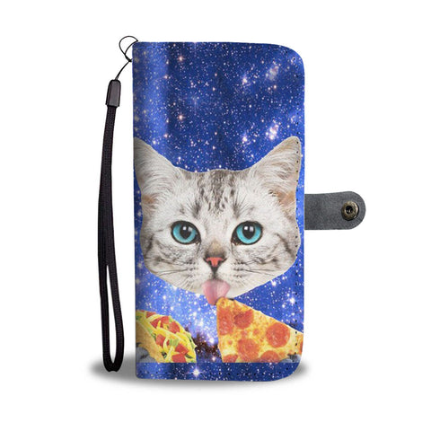 Cat eat pizza Print Wallet Case-Free Shipping