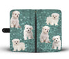 Maltese Dog On Hearts Print Wallet Case-Free Shipping