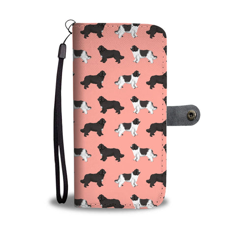 Newfoundland Dog Pattern Print Wallet Case-Free Shipping