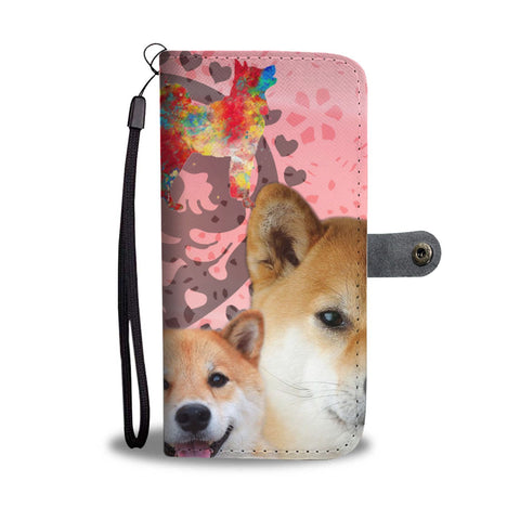 Cute Shiba Inu Print Wallet Case- Free Shipping