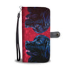 Newfoundland Dog On Red Print Wallet Case-Free Shipping