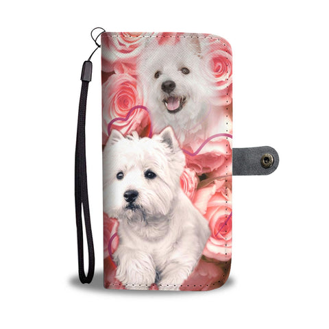 Cute Westie Print Wallet Case- Free Shipping