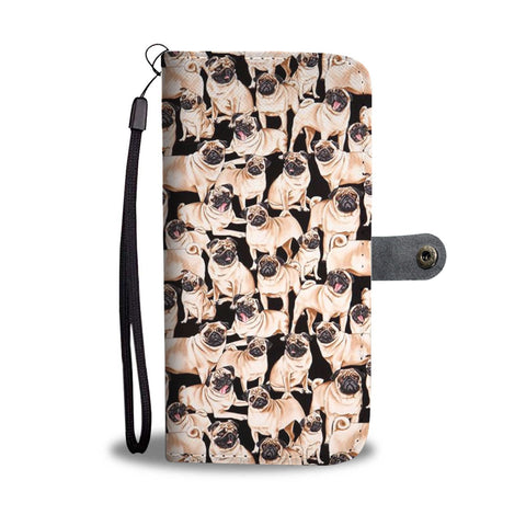 Pug Dog Pattern Print Wallet Case-Free Shipping