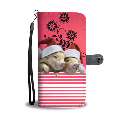 Cute Miniature pig Print Wallet Case-Free Shipping