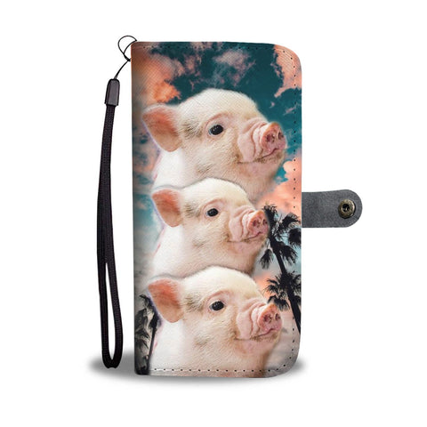 Miniature Pig Print Wallet Case- Free Shipping