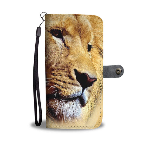 Aggressive Lion Print Wallet Case- Free Shipping