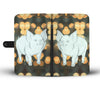 Cute Middle White Pig with slide lights Print Wallet Case-Free Shipping