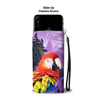 Scarlet Macaw Parrot Print Wallet Case-Free Shipping