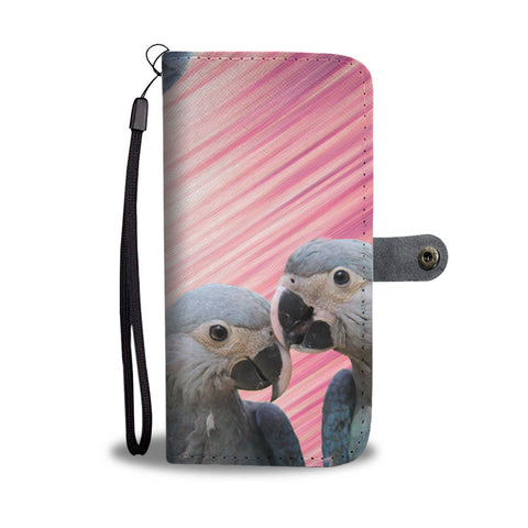 Spix's Macaw Parrot Print Wallet Case-Free Shipping