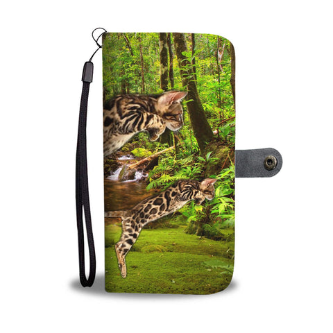 Bengal Cat Print Wallet Case- Free Shipping