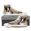 Boston Terrier Dog-Women's High Top Canvas Shoes-Free Shipping-Paww-Printz-Merchandise