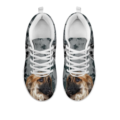 Amazing Afghan Hound Black White Dog Print Running Shoes For Women-Free Shipping-For 24 Hours Only