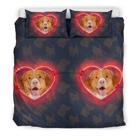 Nova Scotia Duck Trolling Retriever In heart Print Bedding Set-Free Shipping