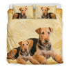 Airedale Terrier Print Bedding Set- Free Shipping