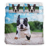 Boston Terrier Print Bedding Set- Free Shipping