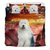 Old English Sheepdog Print Bedding Set- Free Shipping