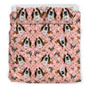 Basset Hound Dog Print Pink Bedding Set-Free Shipping