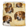 Cute American Foxhound Print Bedding Set- Free Shipping