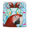 red and green macaw Parrot Print Bedding Sets-Free Shipping