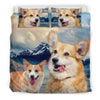 Lovely Pembroke Welsh Corgi Print Bedding Set- Free Shipping