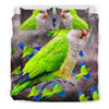 Monk Parakeet Parrot Print Bedding Set-Free Shipping