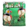 Zebra Finch Bird Print Bedding Set-Free Shipping