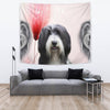 Bearded Collie Print Tapestry-Free Shipping