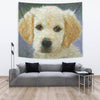 Golden Retriever Puppy Art Print Tapestry-Free Shipping