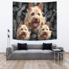 Australian Terrier On Black Print Tapestry-Free Shipping