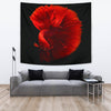 Red Siamese Fighting Fish (Betta Fish) Print Tapestry-Free Shipping