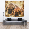 Bullmastiff Dog Print On Tapestry-Free Shipping