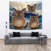 Burmese Cat Print Tapestry-Free Shipping